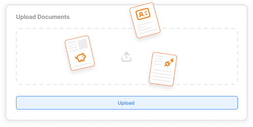 Step 01: Drag and drop or bulk upload the required documents.